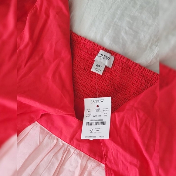 J.Crew Sleevless Colorblock Tie-Front Dress (6P) NWT - Picture 4 of 6